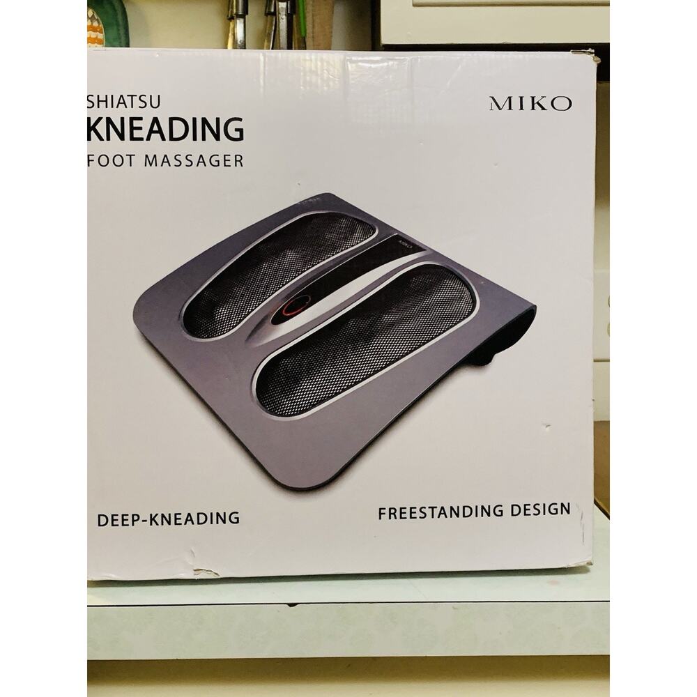 Miko Shiatsu Kneading Foot Massager RF-598 with Heat Freestanding Silver